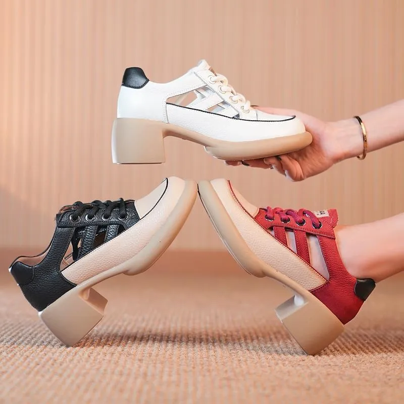 WOMEN'S SUMMER NEW HOLLOW HIGH-HEELED SANDALS
